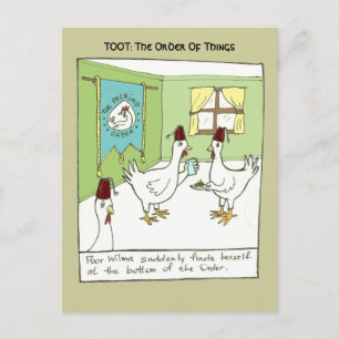 Pecking Order Postcard