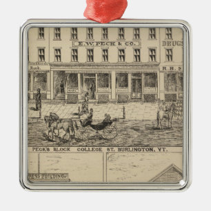 Peck's Block Metal Ornament