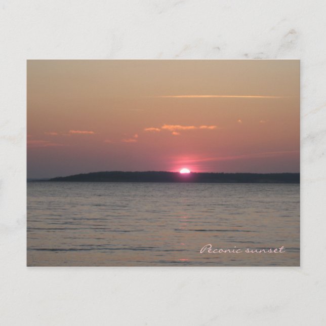 Peconic Sunset Postcard (Front)
