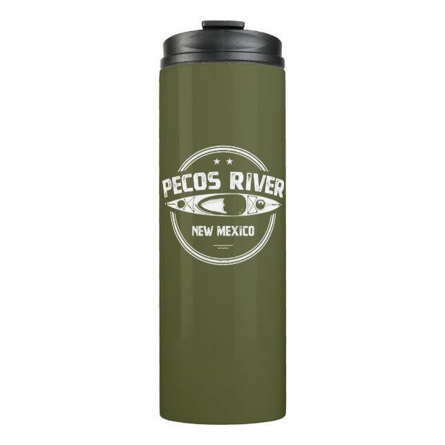Pecos River New Mexico Kayaking Thermal Tumbler (Front)