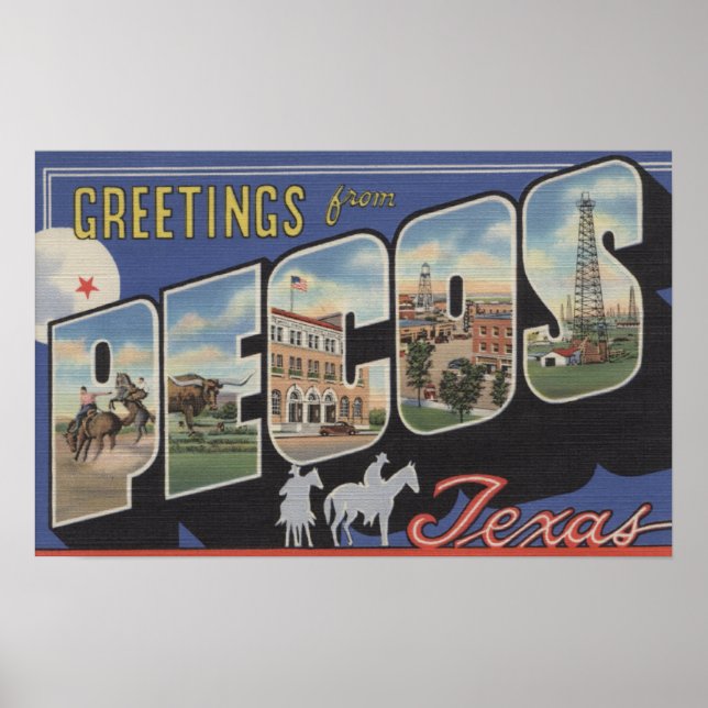 Pecos, TexasLarge Letter ScenesPecos, TX Poster (Front)