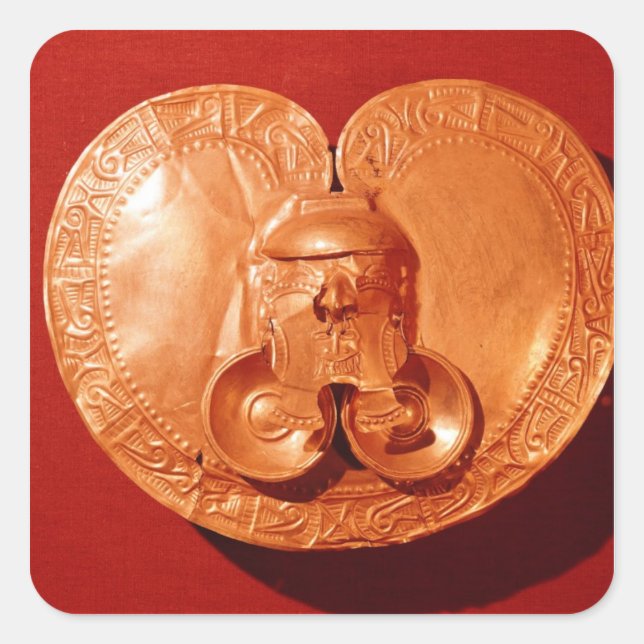 Pectoral with a human face square sticker (Front)