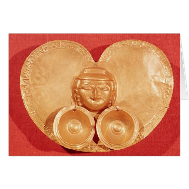 Pectoral with a human face wearing earrings (Front Horizontal)