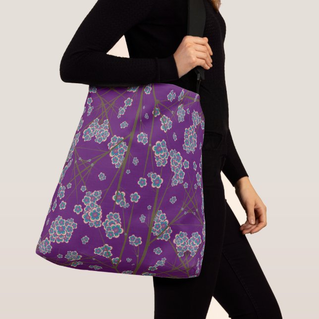 Peculiar Branches Amethyst Crossbody Bag (2 Sizes) (Close Up)