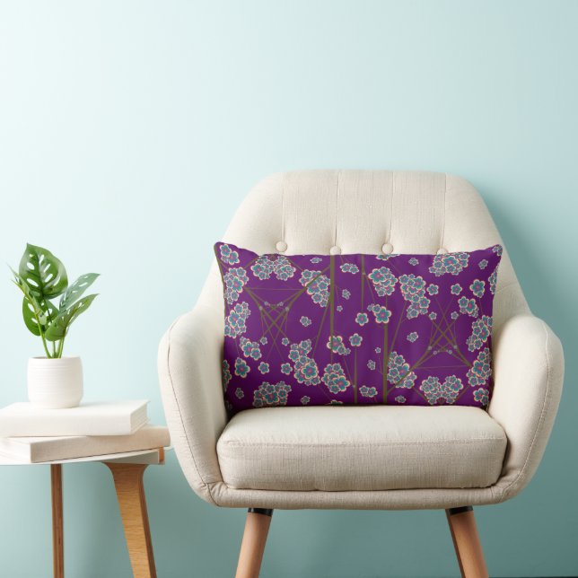 Peculiar Branches Amethyst Lumbar Pillow (Chair)