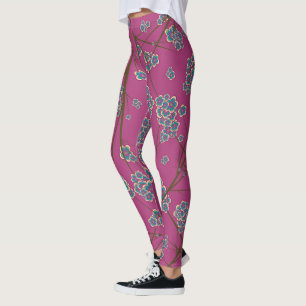 Peculiar Branches Boysenberry Leggings