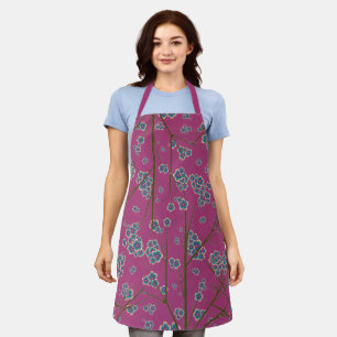 Peculiar Branches Boysenberry Medium Apron