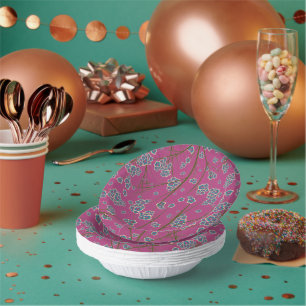 Peculiar Branches Boysenberry Paper Bowls Plate