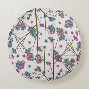 Peculiar Branches Round Pillow