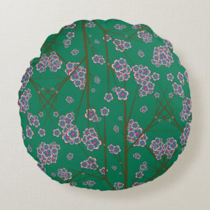 Peculiar Branches Round Throw Pillow