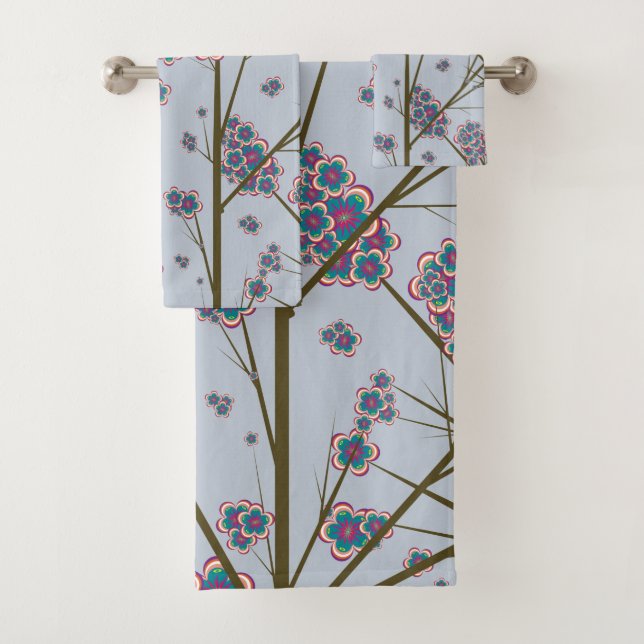 Peculiar Branches Sky Bath Towel Set (Insitu)