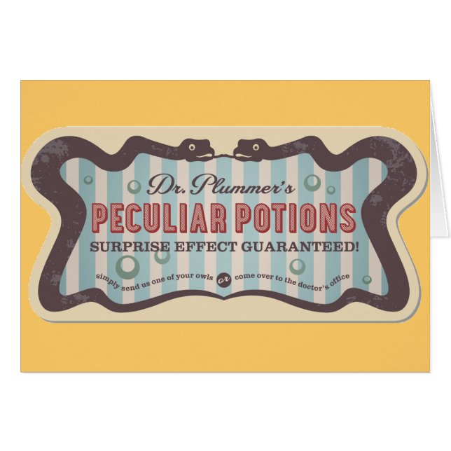 Peculiar Potions Greeting Card (Front Horizontal)