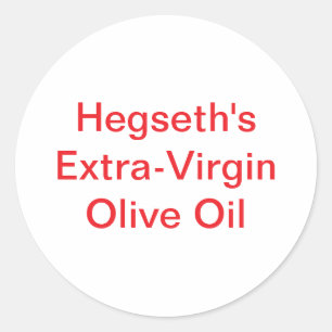 Ped Hegseth Extr-Virgin Oil Hankamer Artjunkhaus  Classic Round Sticker