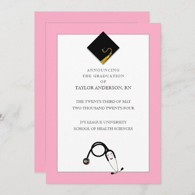 Ped Nurse Graduation Announcement (Front/Back)