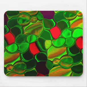 Pedaços de cores, círculos e formas arredondadas. mouse pad