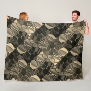 Pedaços marons, círculos e formas arredondadas. fleece blanket