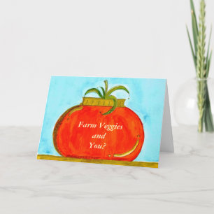 PedagogyGreetings: Pure Tomato (Customisable) Card