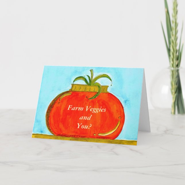 PedagogyGreetings: Pure Tomato (Customisable) Card (Front)