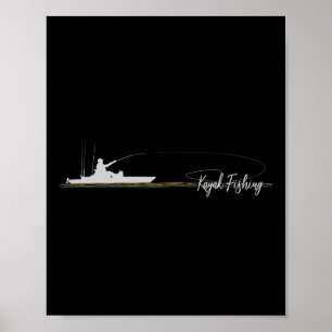 Pedal Drive Fishing Kayak Angling Fisherman Kayaki Poster