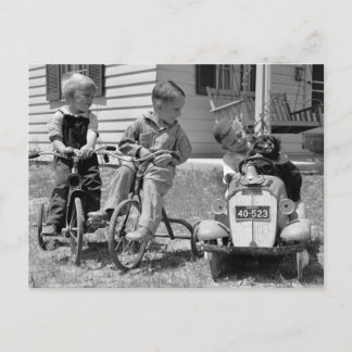 Pedal Power, 1930s Postcard