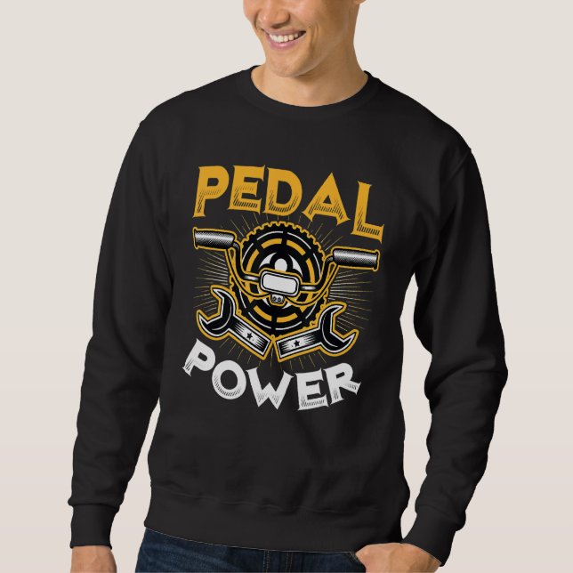 Pedal Power Anti Ebike Bicycle Cycling Sweatshirt (Front)