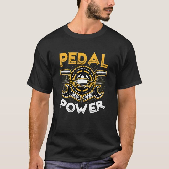 Pedal Power Anti Ebike Bicycle Cycling T-Shirt (Front)