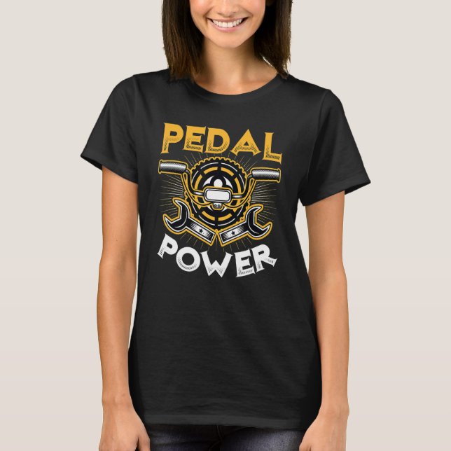 Pedal Power Anti Ebike Bicycle Cycling T-Shirt (Front)