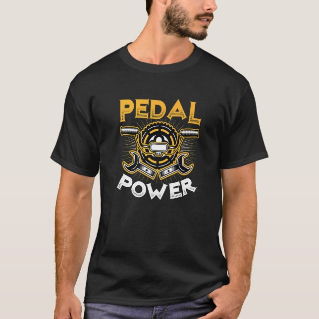 Pedal Power Anti Ebike Bicycle Cycling T-Shirt (Front)