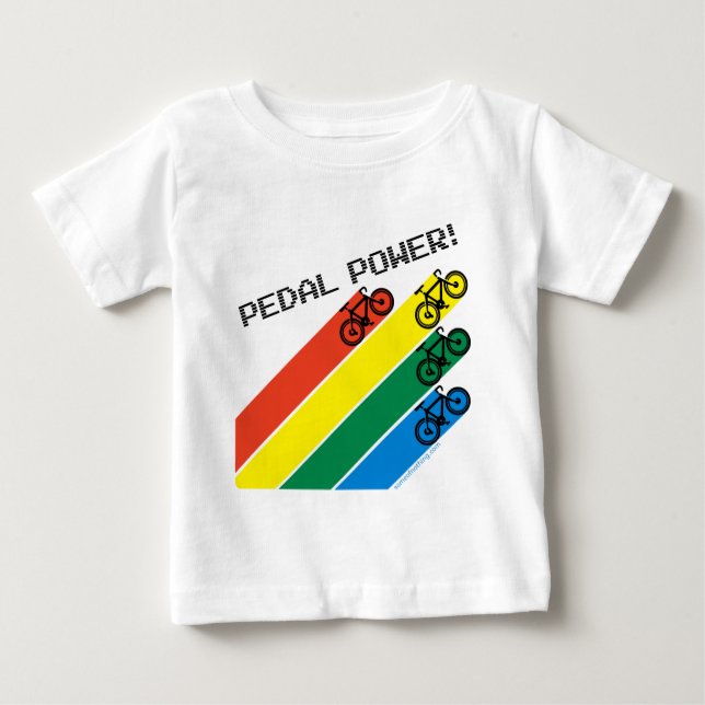 Pedal Power! Baby T-Shirt (Front)