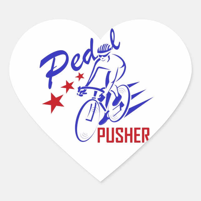 Pedal Pusher Heart Sticker (Front)
