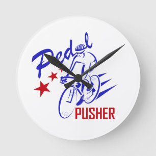 Pedal Pusher Round Clock