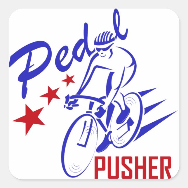 Pedal Pusher Square Sticker (Front)