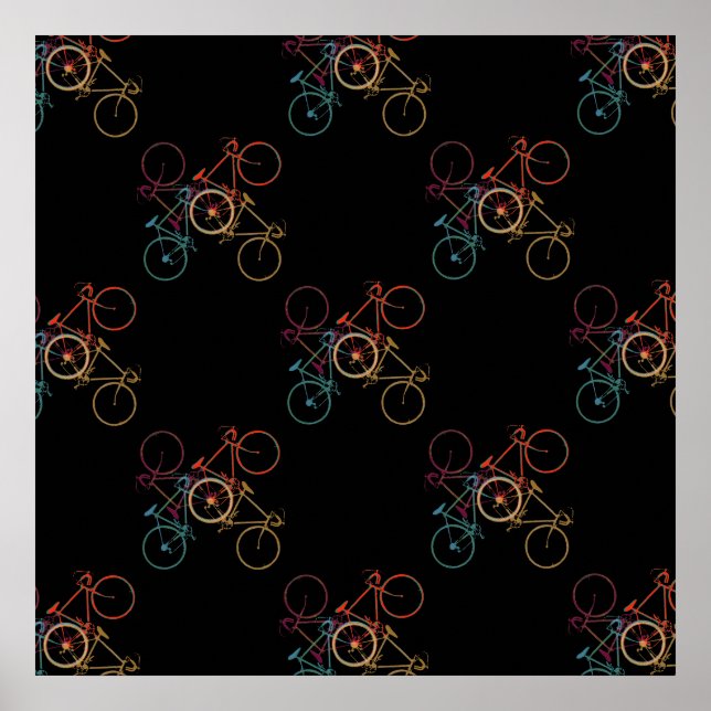 pedal ride bike bicycle cyclist poster (Front)