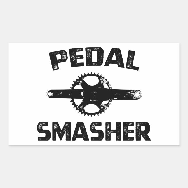 Pedal Smasher Rectangular Sticker (Front)