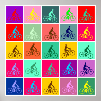 Pedalling Pop Poster