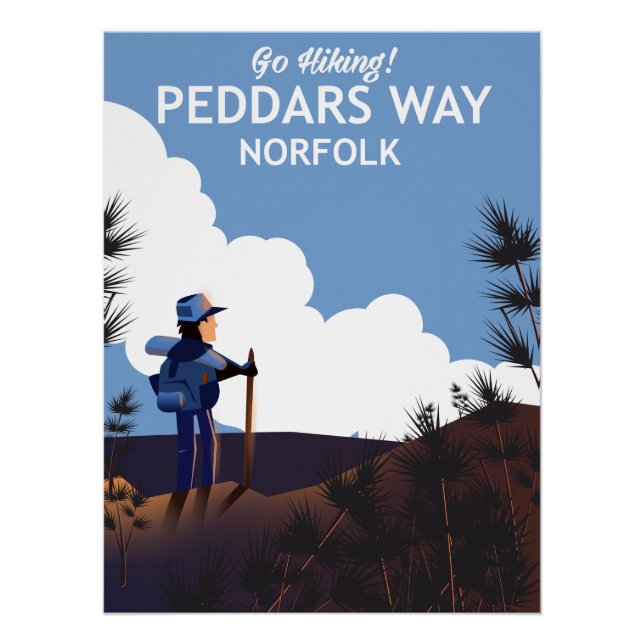 Peddars Way Norfolk Hiking poster (Front)