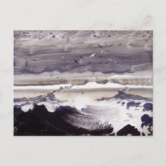 Peder Balke Stormy Sea Postcard (Front)