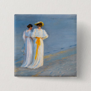 Peder Severin Kroyer - Anna Ancher & Marie Kroyer 15 Cm Square Badge