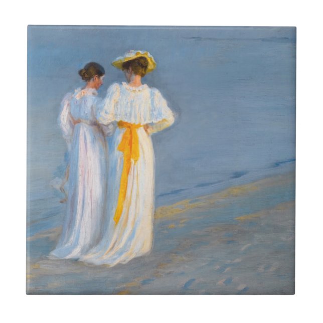 Peder Severin Kroyer - Anna Ancher & Marie Kroyer Ceramic Tile (Front)
