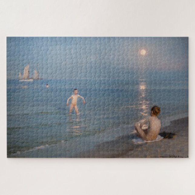 Peder Severin Kroyer - Boys Bathing at Skagen Jigsaw Puzzle (Horizontal)