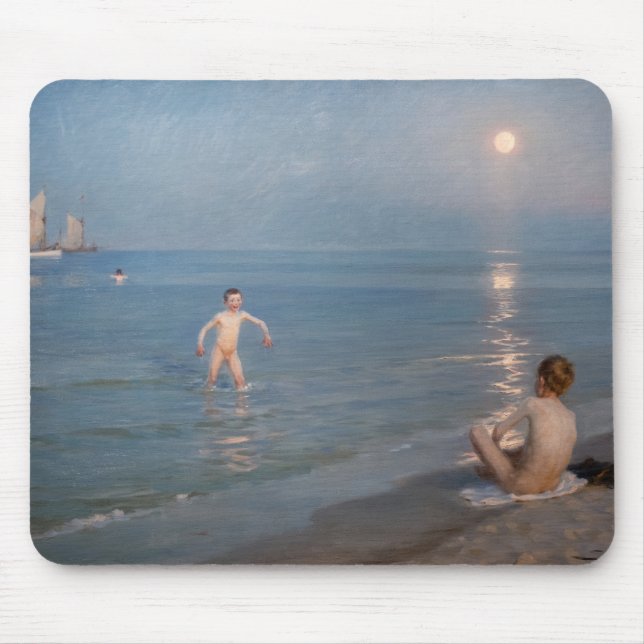 Peder Severin Kroyer - Boys Bathing at Skagen Mouse Pad (Front)