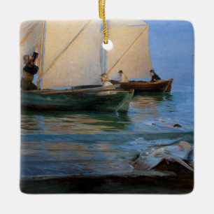Peder Severin Kroyer - Fishing Boats Ceramic Ornament