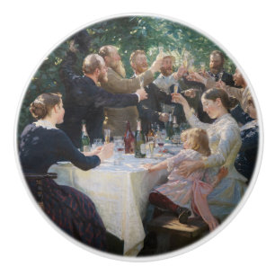 Peder Severin Kroyer - Hip, Hip, Hurrah! Ceramic Knob