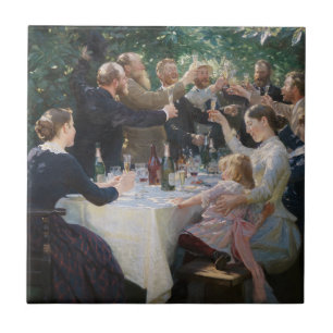 Peder Severin Kroyer - Hip, Hip, Hurrah! Ceramic Tile