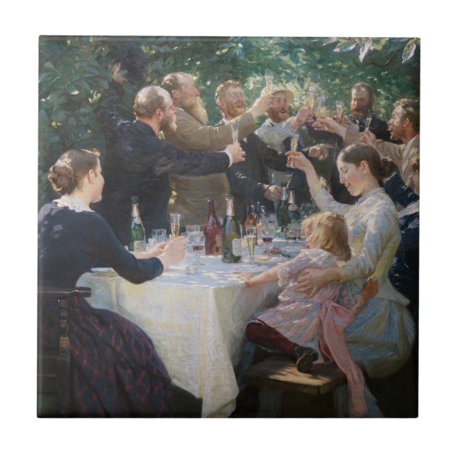 Peder Severin Kroyer - Hip, Hip, Hurrah! Ceramic Tile (Front)