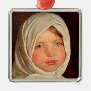 Peder Severin Kroyer - Little girl from Hornbaek Metal Ornament