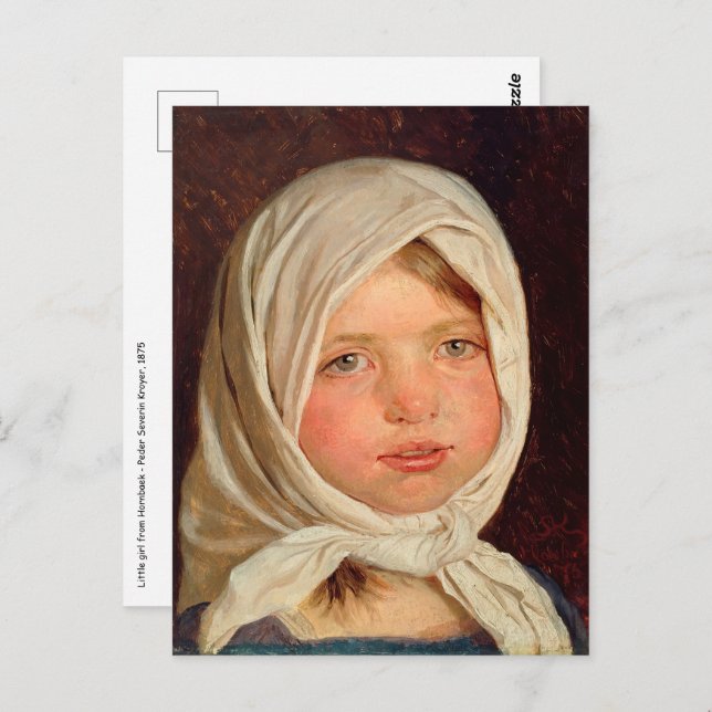Peder Severin Kroyer - Little girl from Hornbaek Postcard (Front/Back)