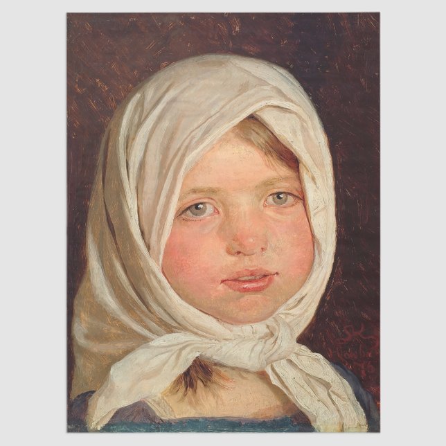 Peder Severin Kroyer - Little girl from Hornbaek Tissue Paper (Creator Uploaded)