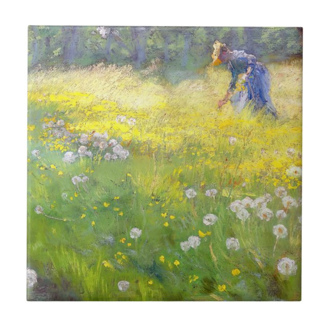 Peder Severin Kroyer - Marie Kroyer in the Garden Ceramic Tile (Front)