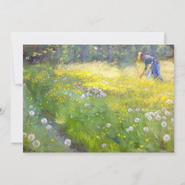 Peder Severin Kroyer - Marie Kroyer in the Garden Invitation (Front)